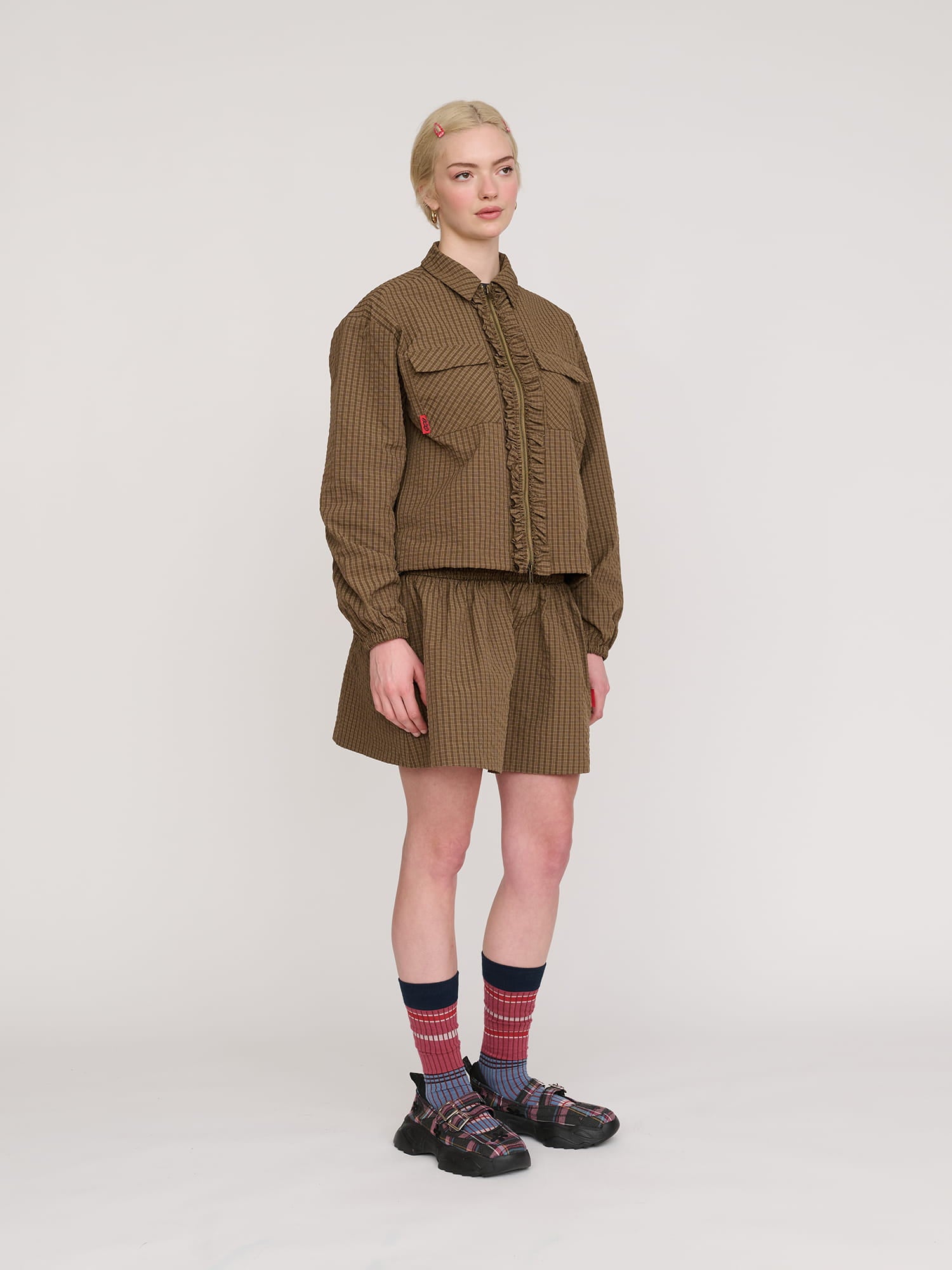 Zip Up Frill Track Jacket – Lazy Oaf