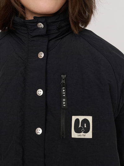 Short Wadded Happy Sad Jacket