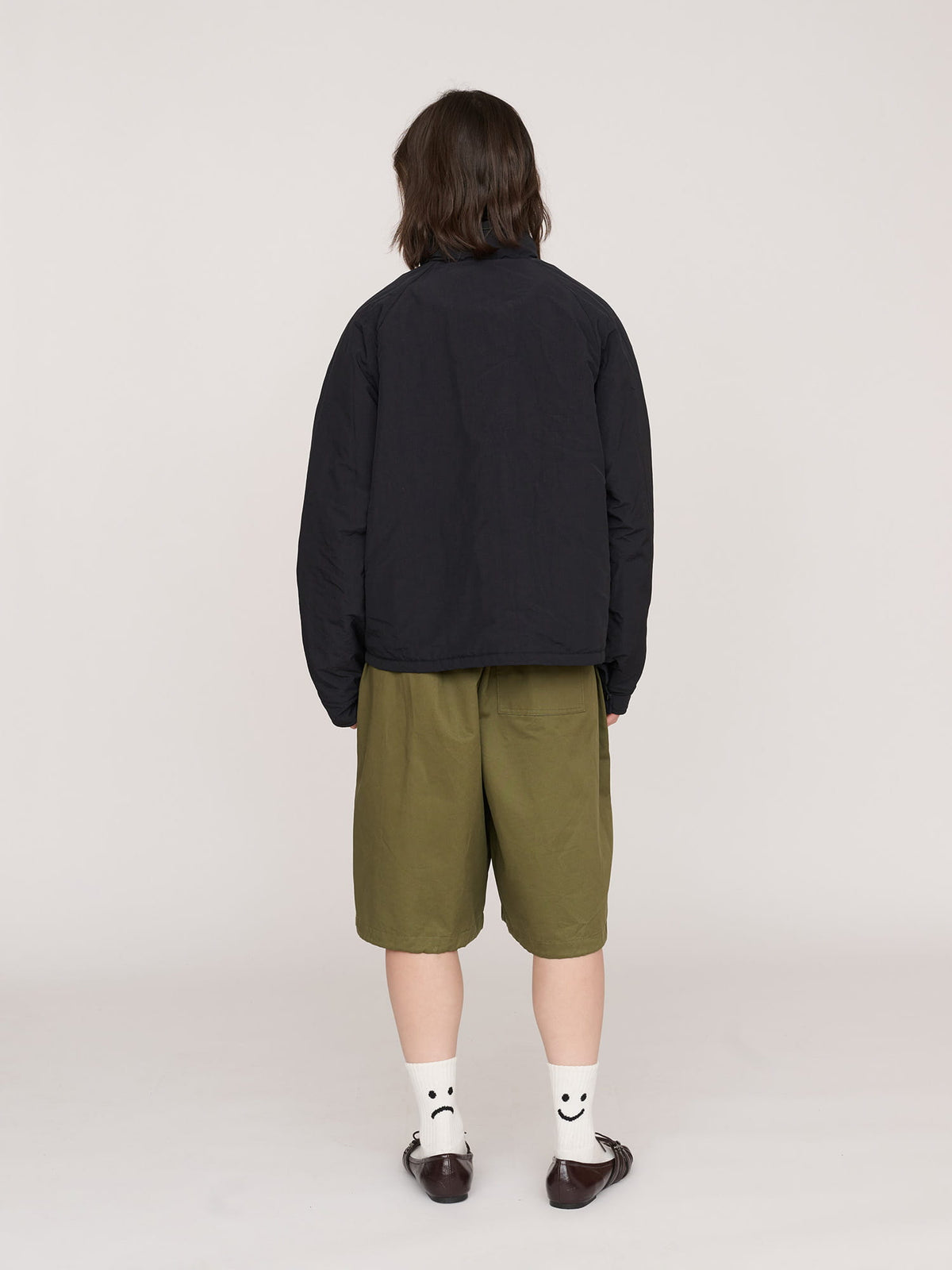 Short Wadded Happy Sad Jacket