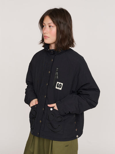 Short Wadded Happy Sad Jacket