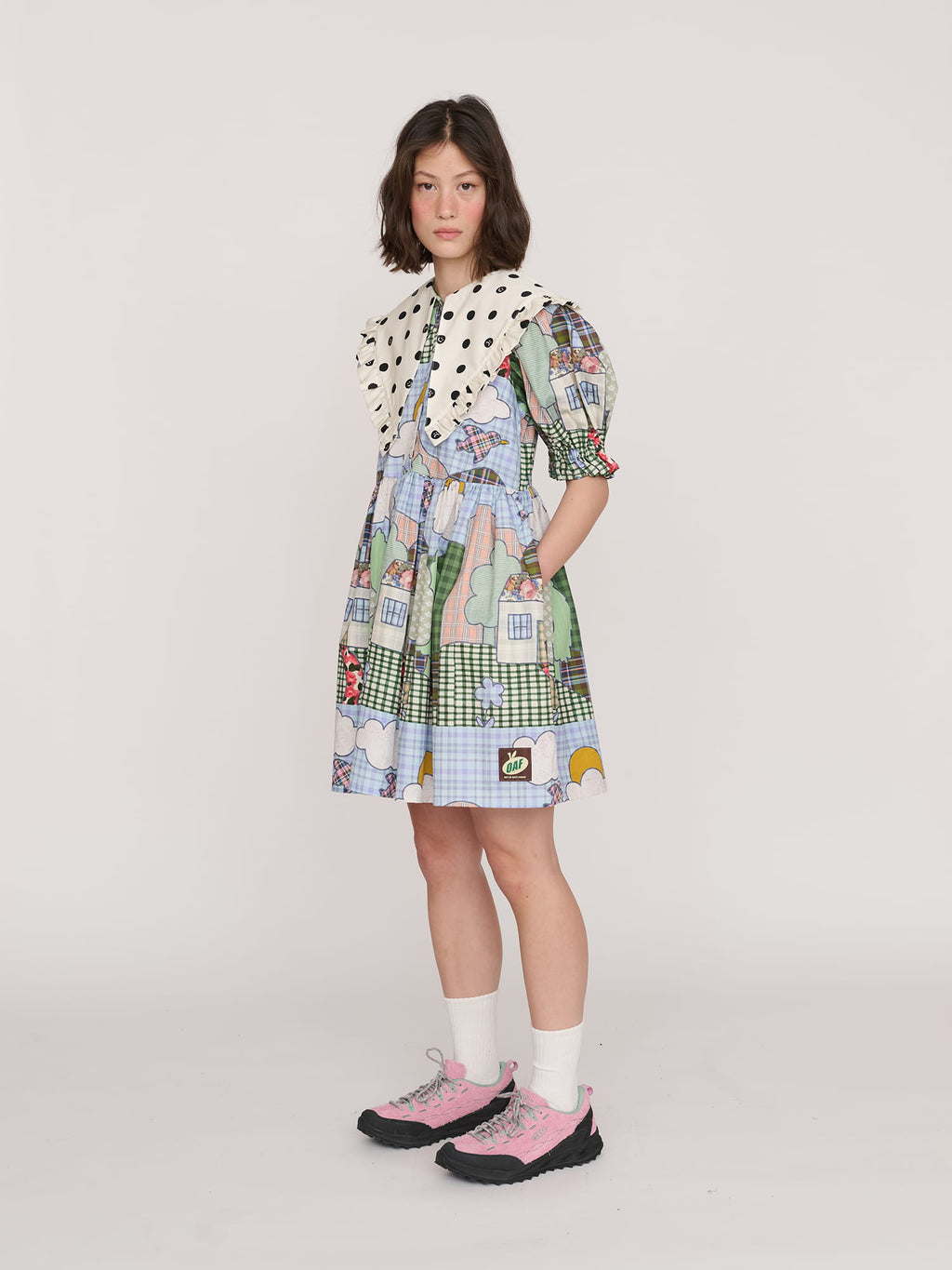 Lazy Oaf - Fete Games Ruffle Collar Dress - Size
