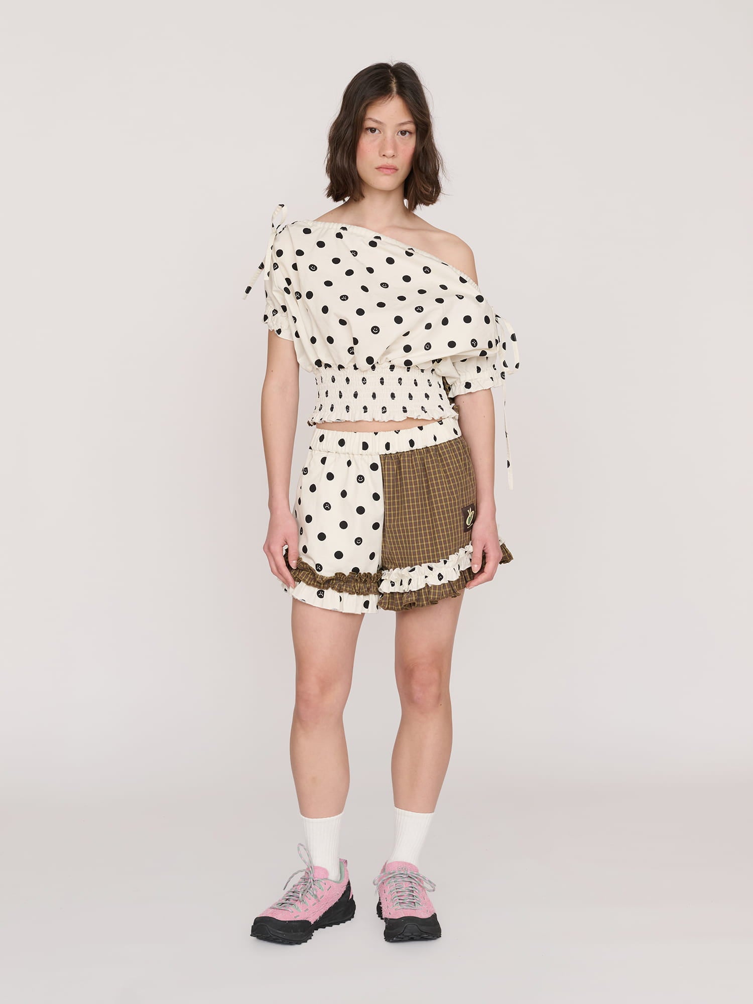Patchwork Frill Top – Lazy Oaf