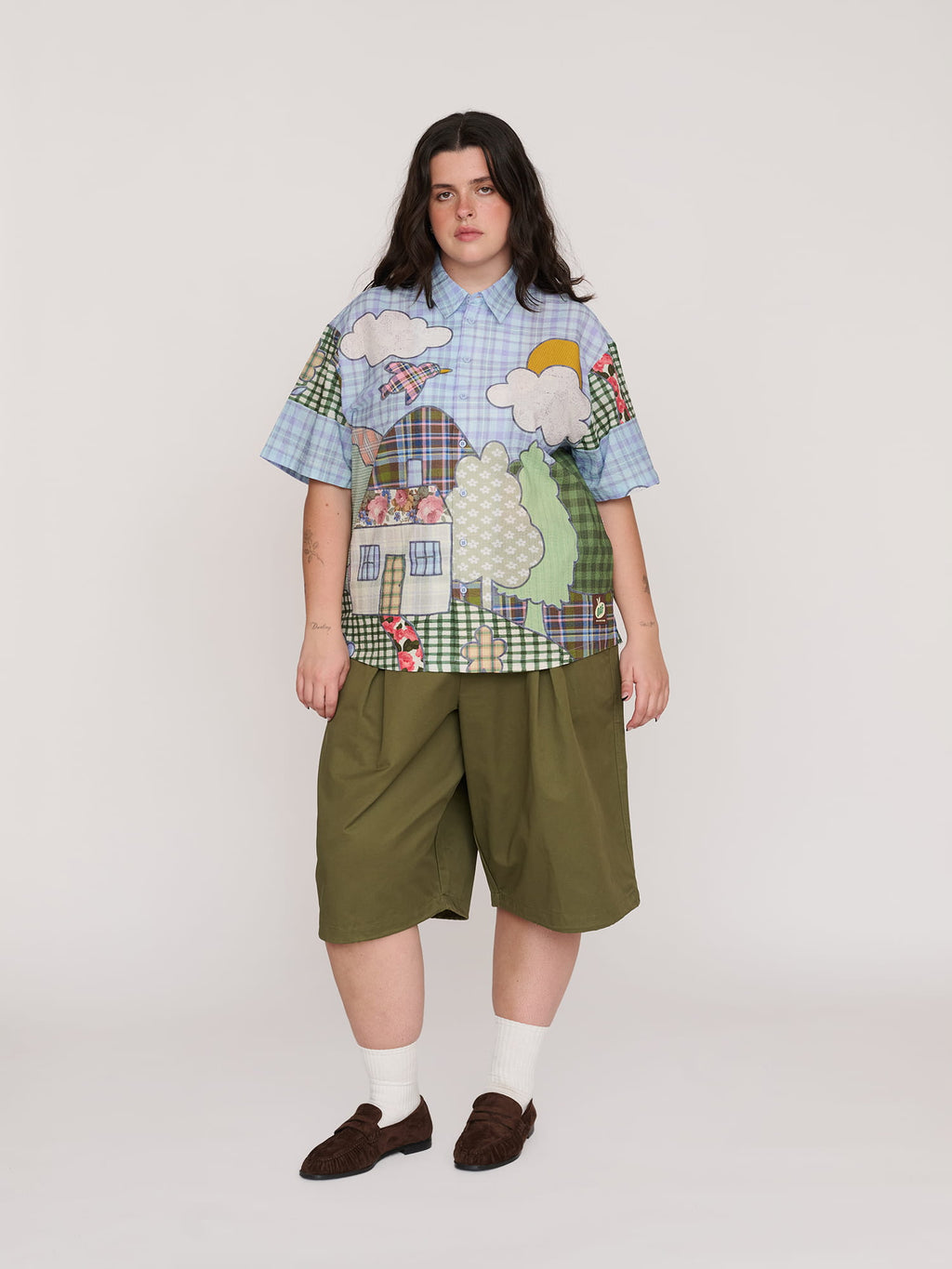 model:Bella wears size XXL and is 5’10”