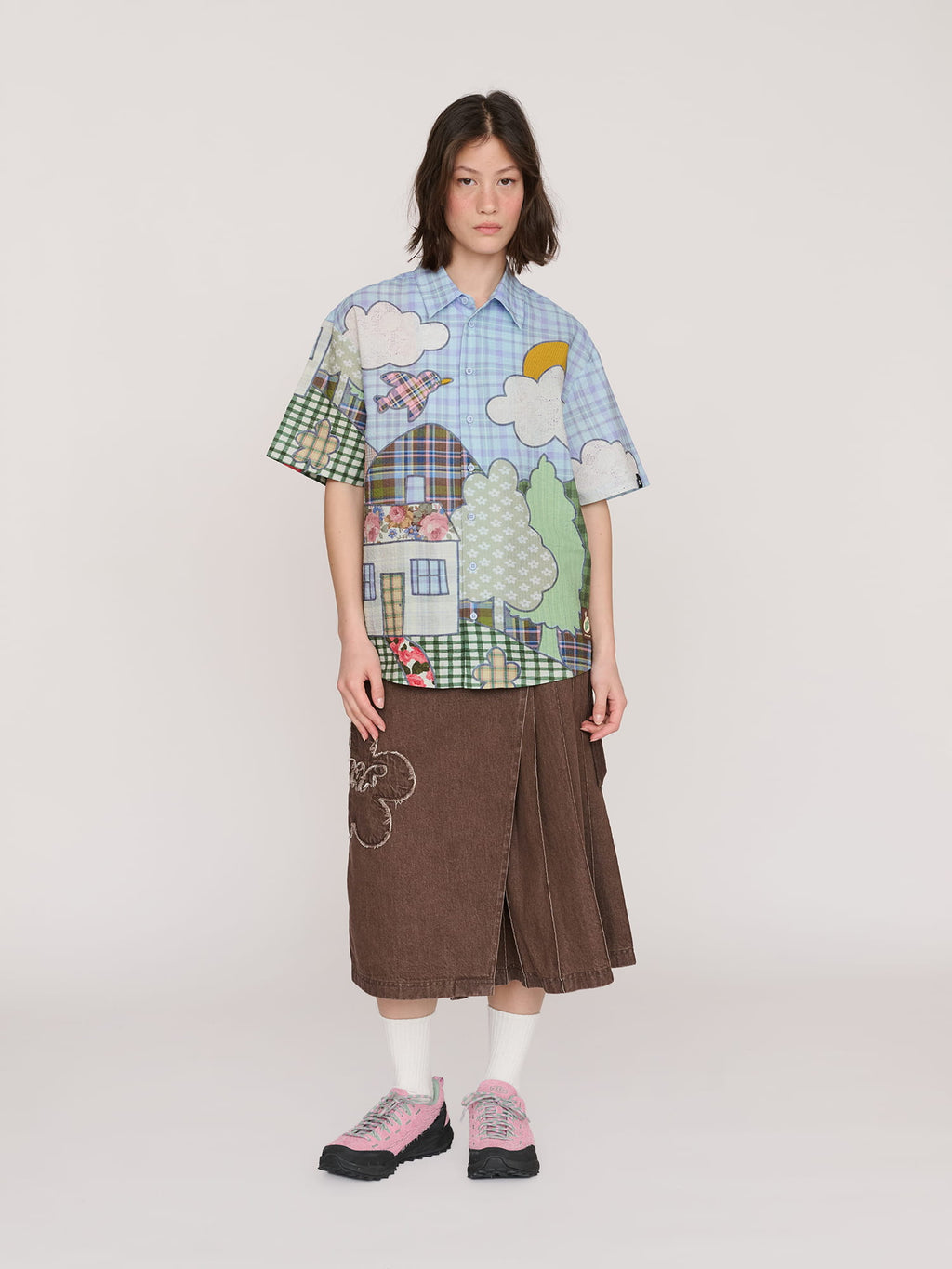 model:Jess wears size S and is 5’7”