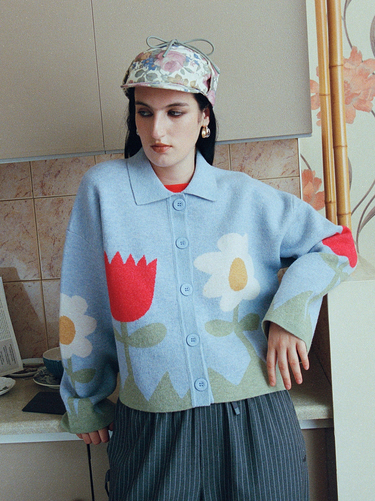 Blue Flower Garden Cardigan