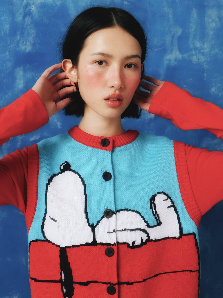 Lazy Oaf x Peanuts Button Through Knit Vest
