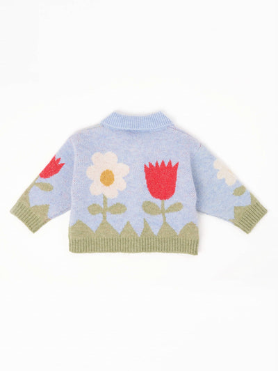 Blue Flower Garden Cardigan