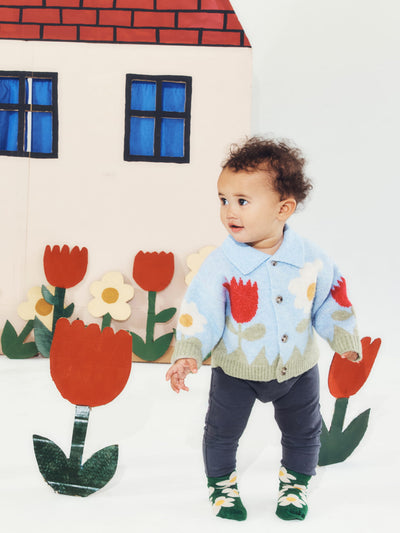 Blue Flower Garden Cardigan