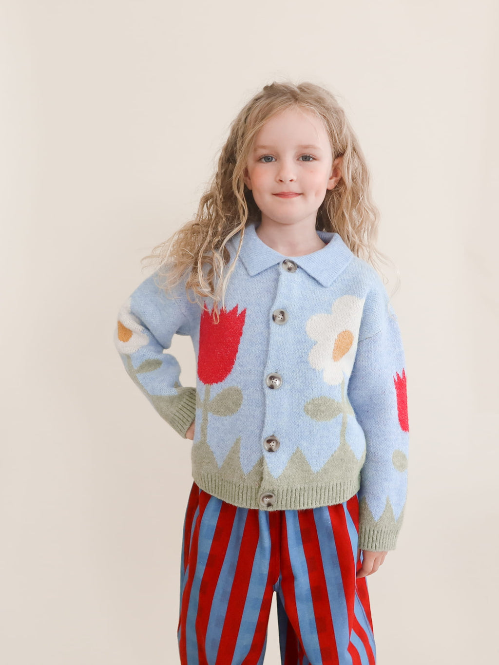 Blue Flower Garden Cardigan