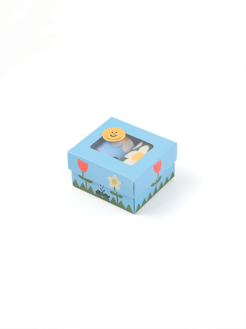 Blue Flower Garden Sock Set