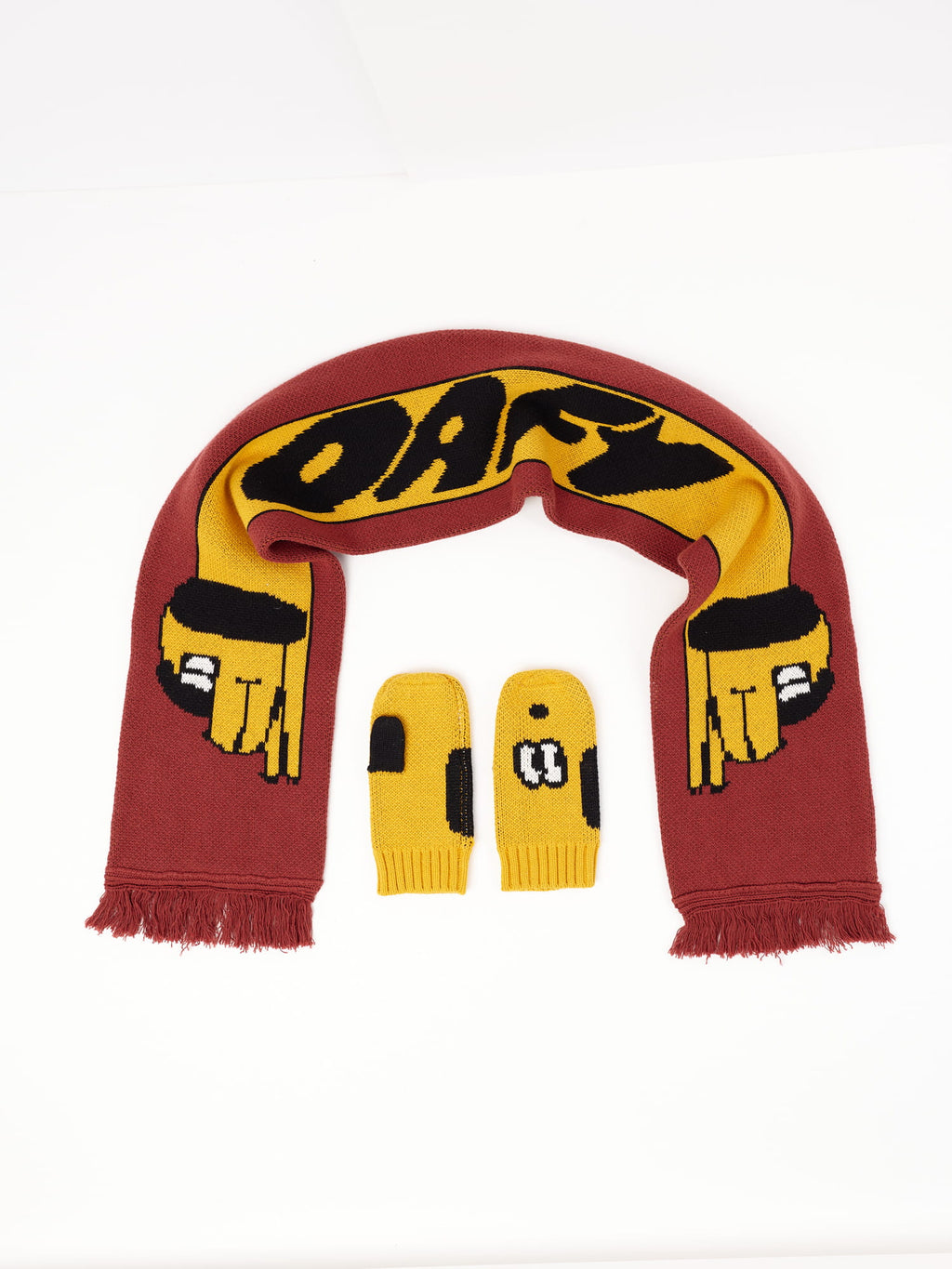 Doggo Knitted Scarf + Glove Set