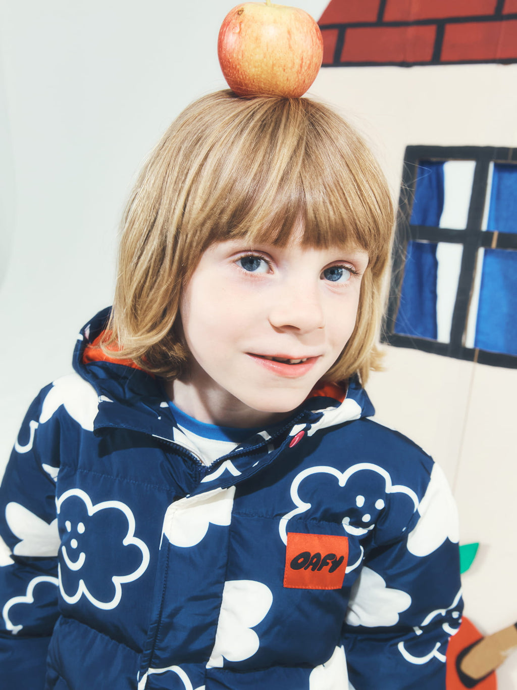 Happy Clouds Puffer Hooded Jacket