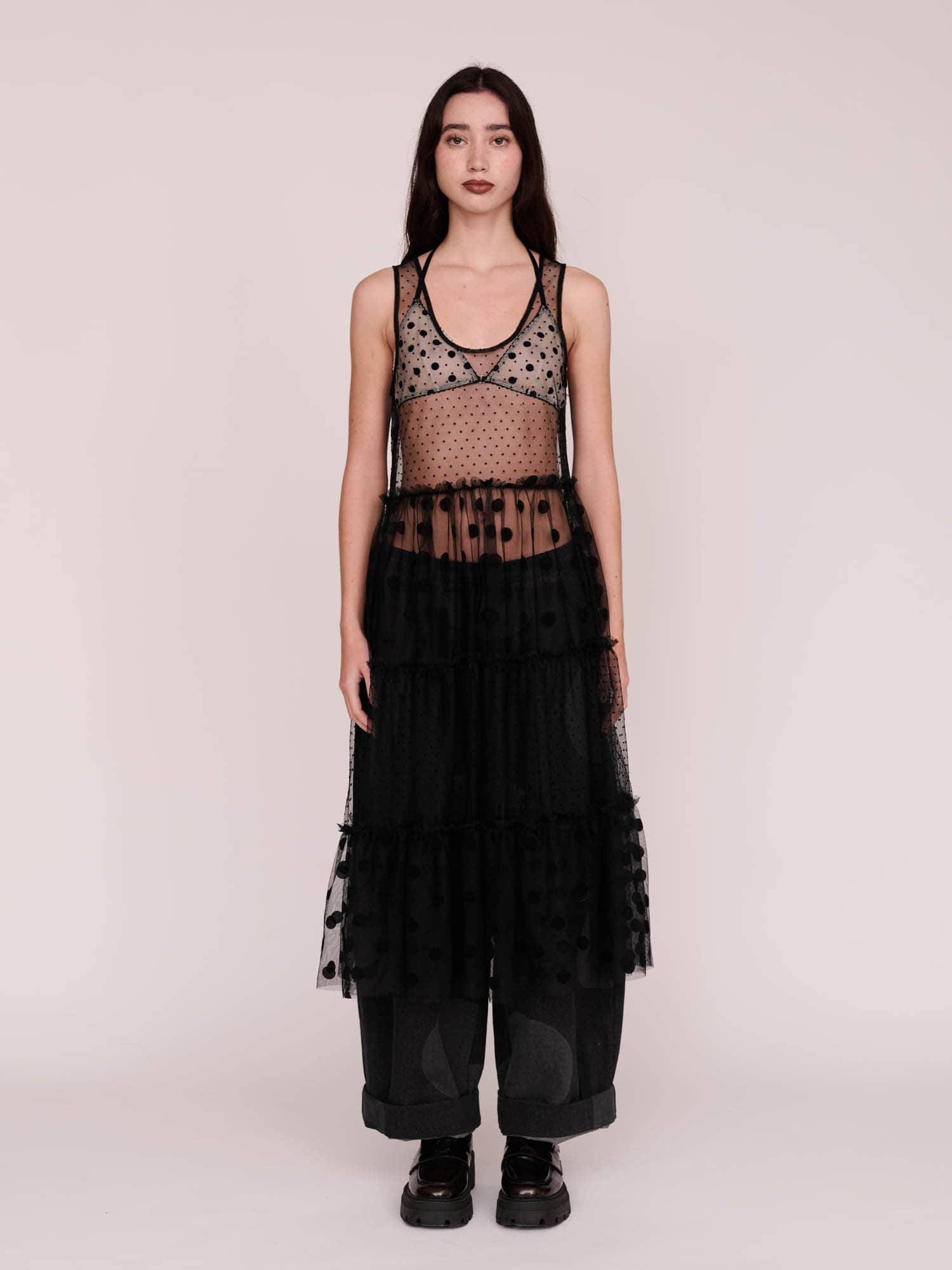 Polka Dot Sheer Dress – Lazy Oaf