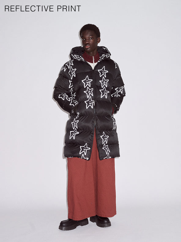 Happy Sad Star Longline Puffer