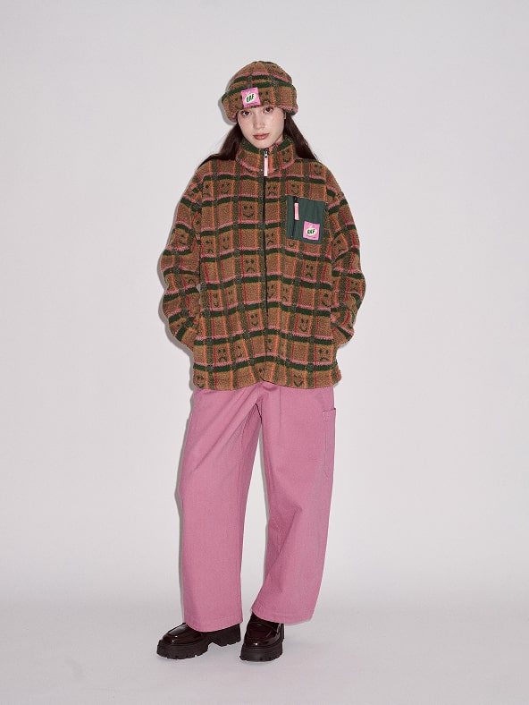 Happy Sad Check Fleece