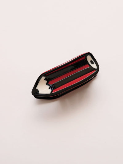 Red And Black Pencil Hair Claw