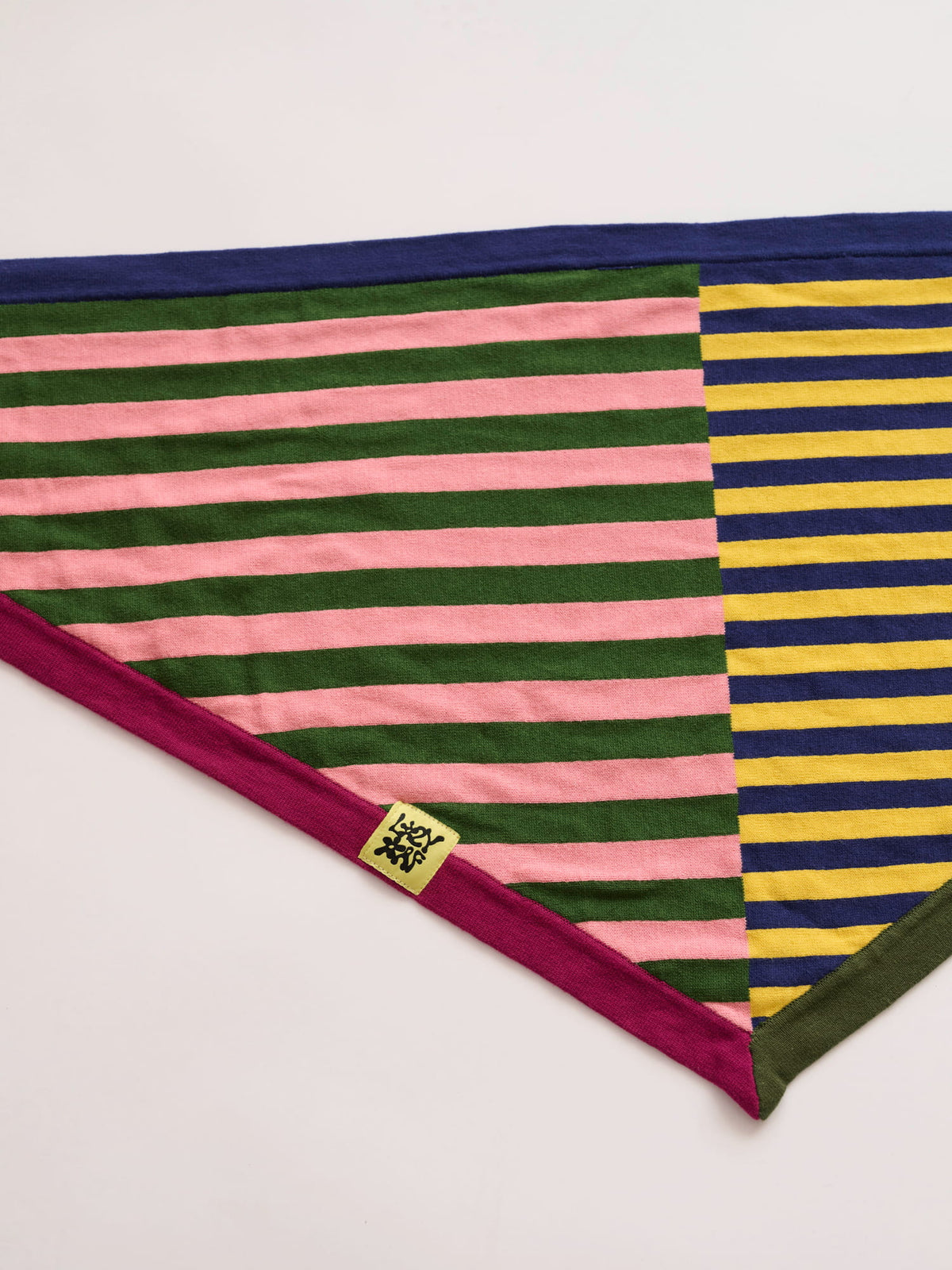 Mixed Stripe Triangle Scarf