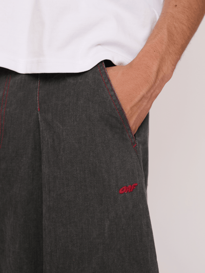 Penny Contrast Stitch Pleated Trousers