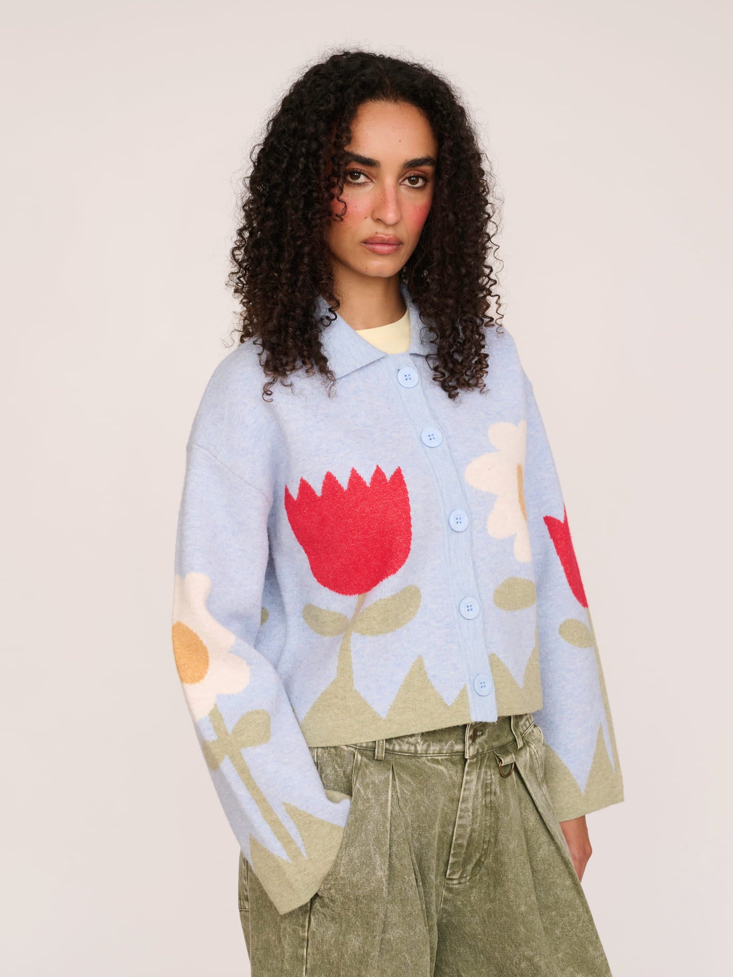 Blue Flower Garden Cardigan – Lazy Oaf