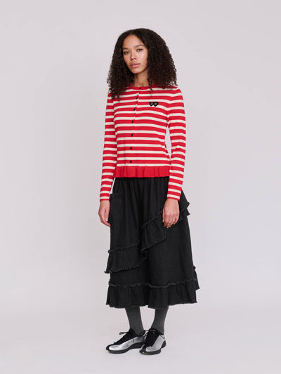 model:Florence wears size S and is 5’6”