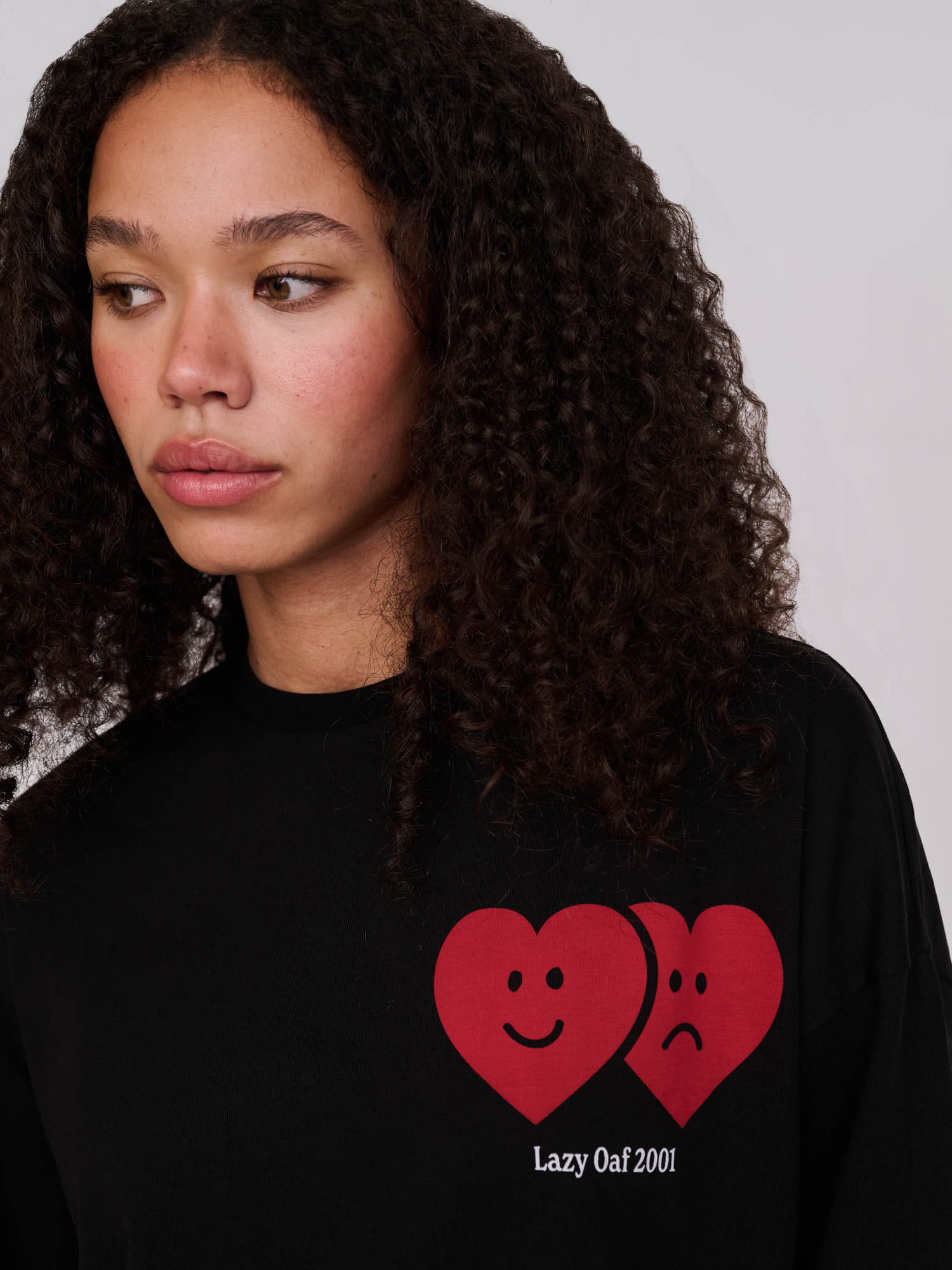 Mixed Emotions Black Long Sleeve T-Shirt – Lazy Oaf