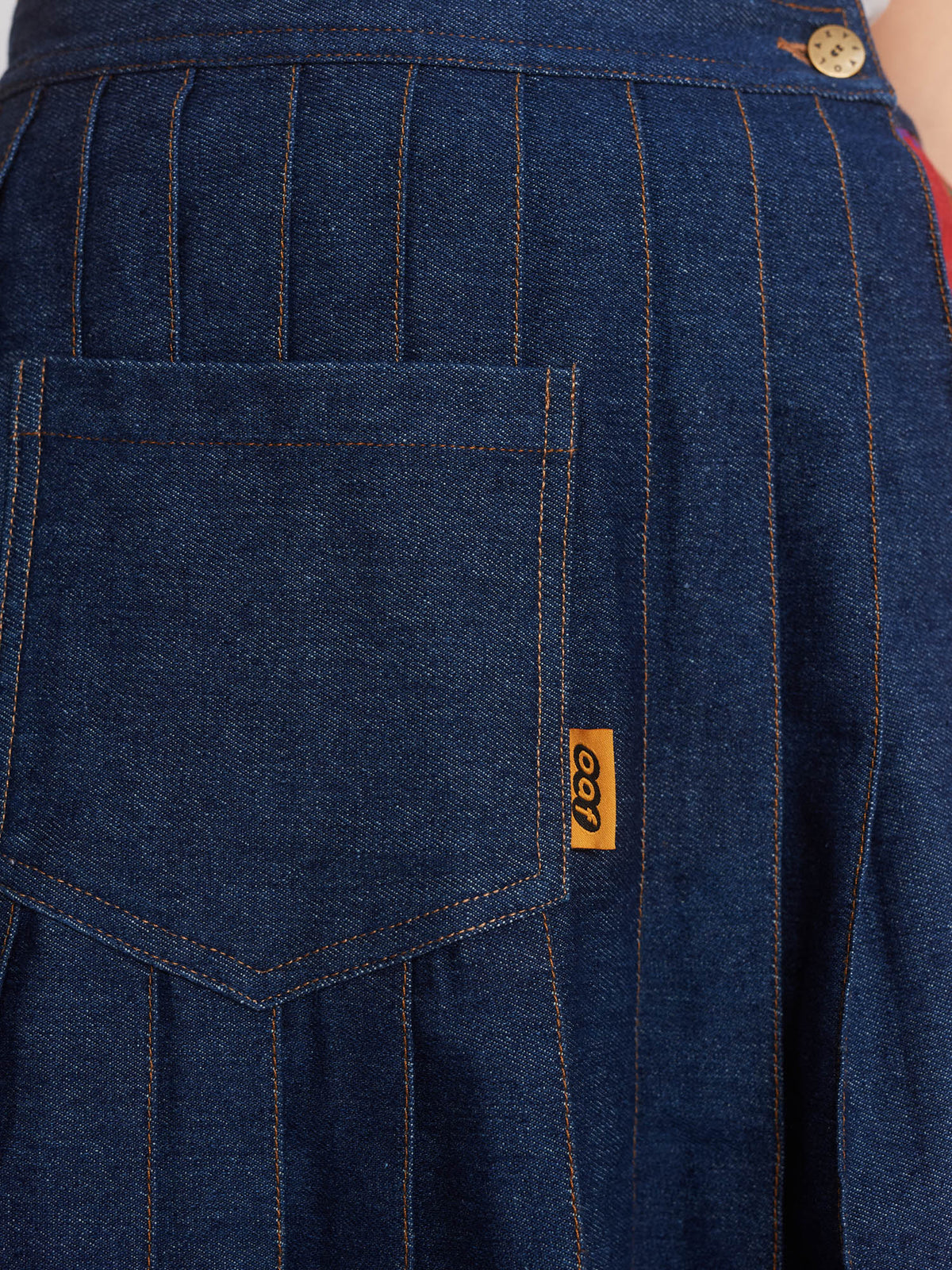 Mash Up Denim Pleated Skirt