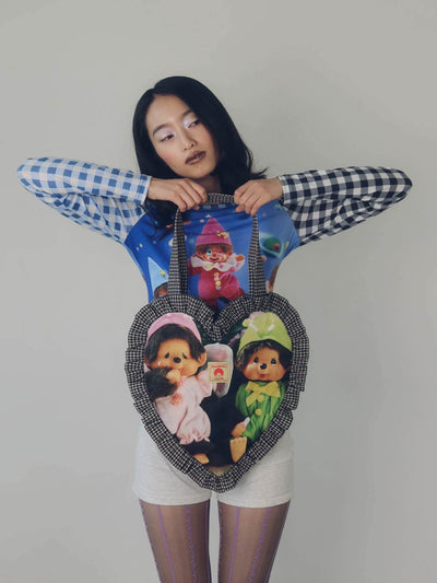 Monchhichi x Lazy Oaf Frill Bag