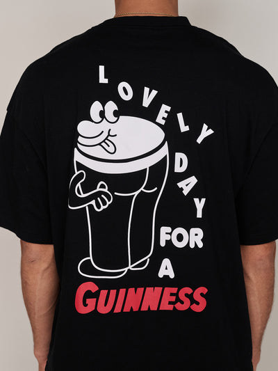Guinness x Lazy Oaf Black Cheeky Pints T-Shirt