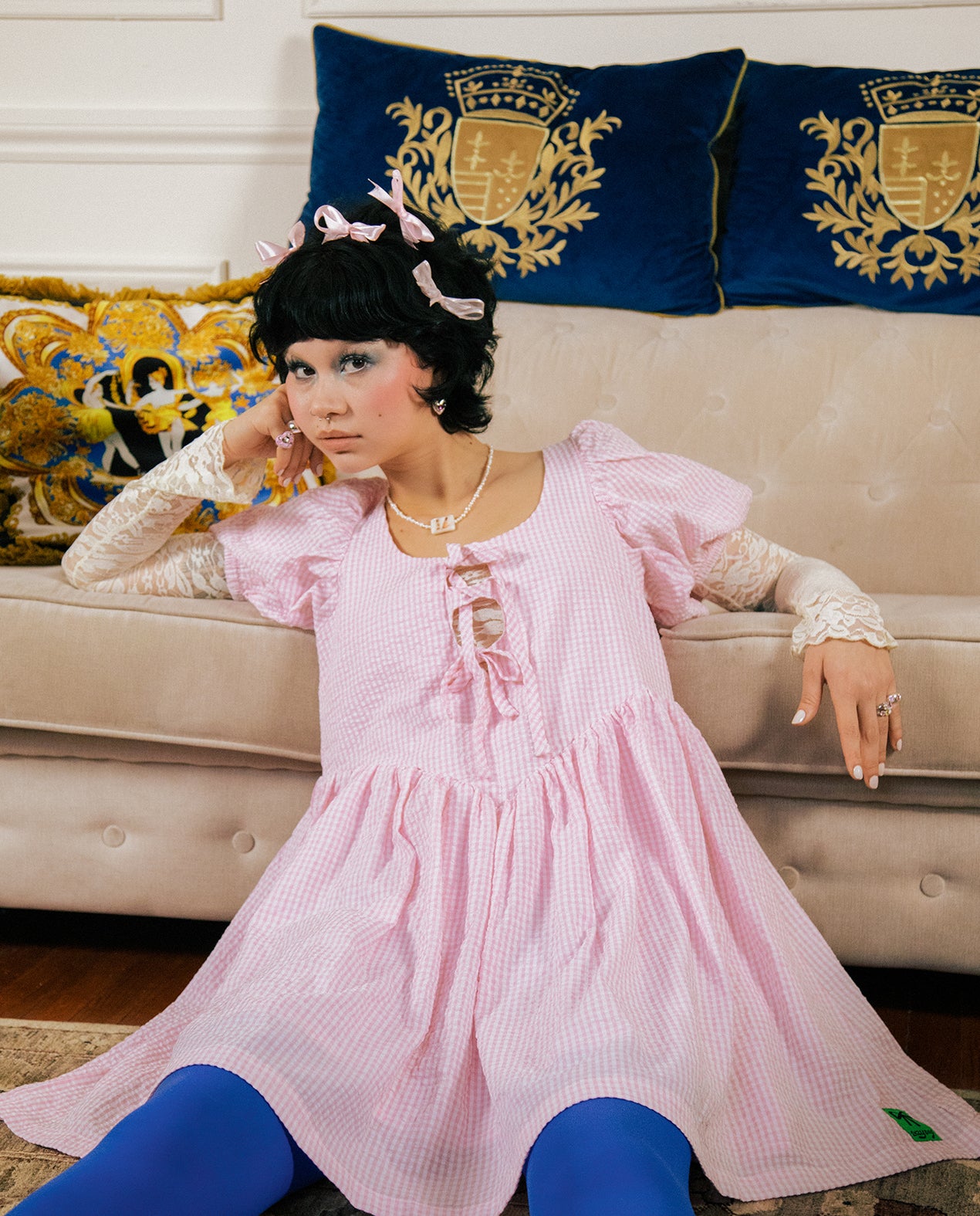 lazy oaf pink velvet dress Pink Velvet Dress - Off-the-Shoulder Maxi Dress - Ruched Dress