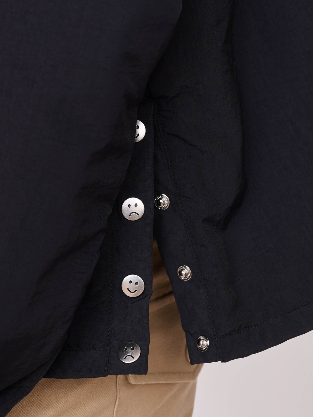 Short Wadded Happy Sad Jacket