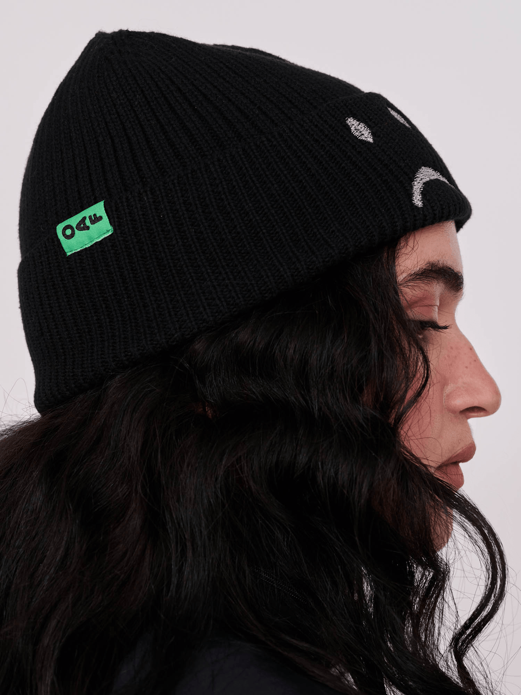 Happy Sad Knit Beanie Hat