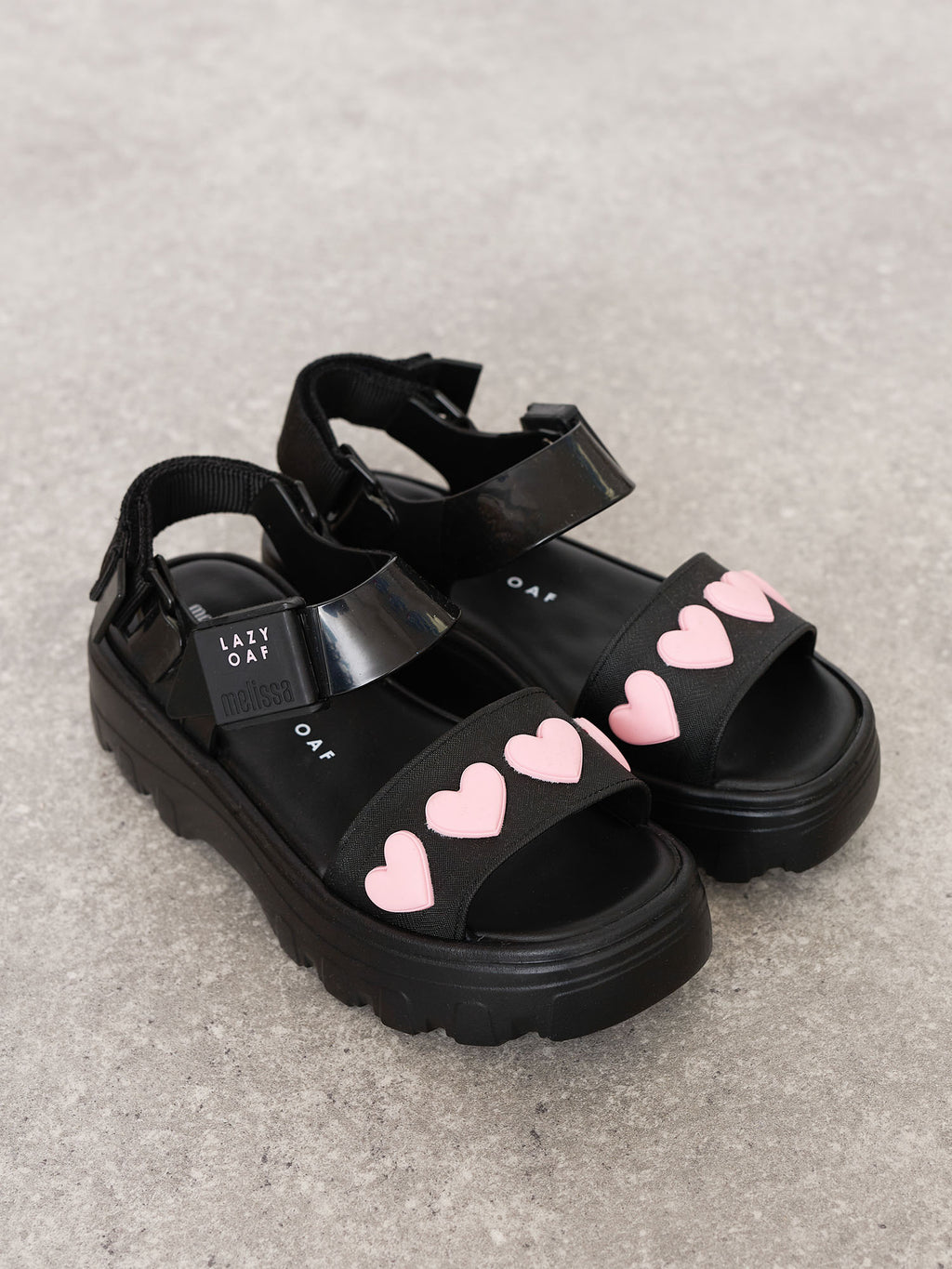 Melissa x LO Black & Pink Kick Off Sandal