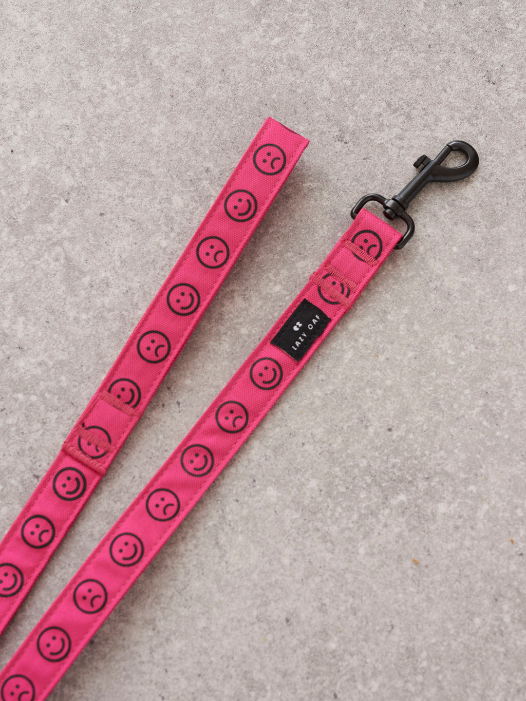 Lazy Oaf Happy Sad Pink Dog Lead