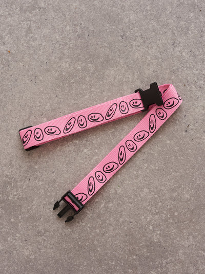 Lazy Oaf Squish Face Pink Belt