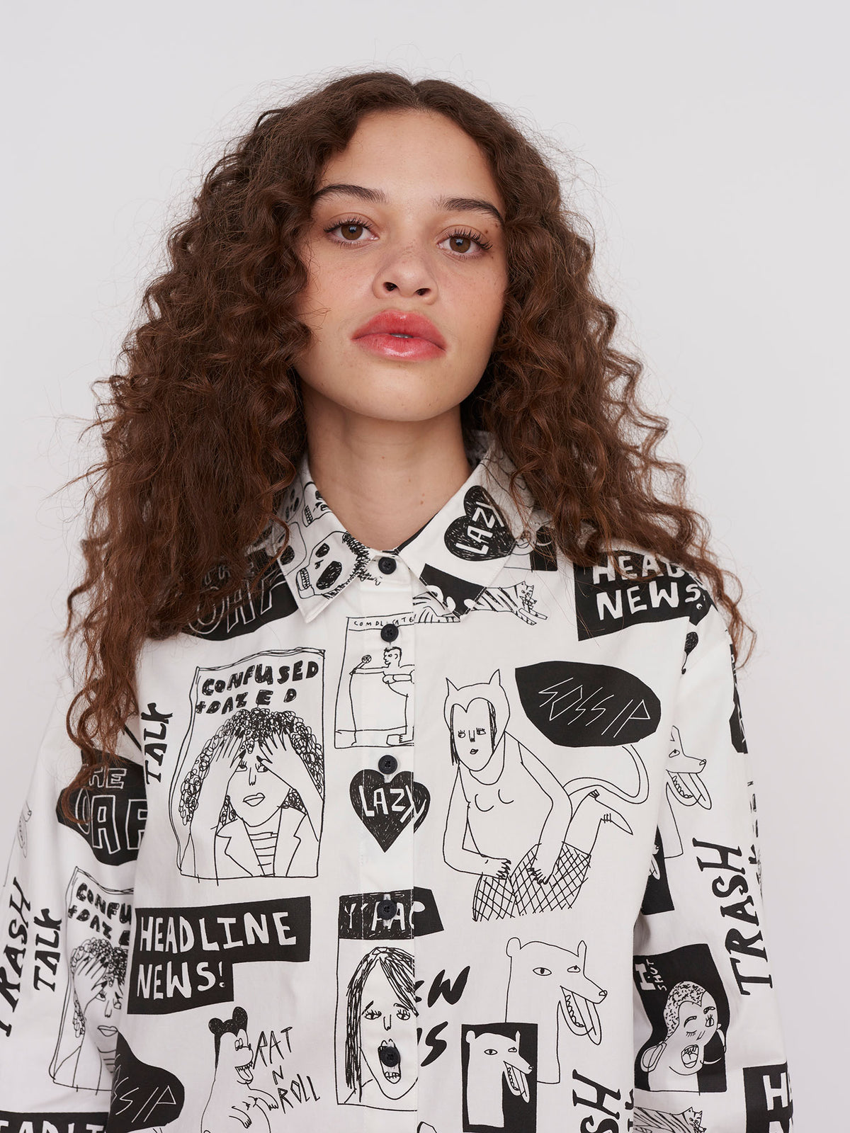 Lazy Oaf Band Poster Shirt Dress