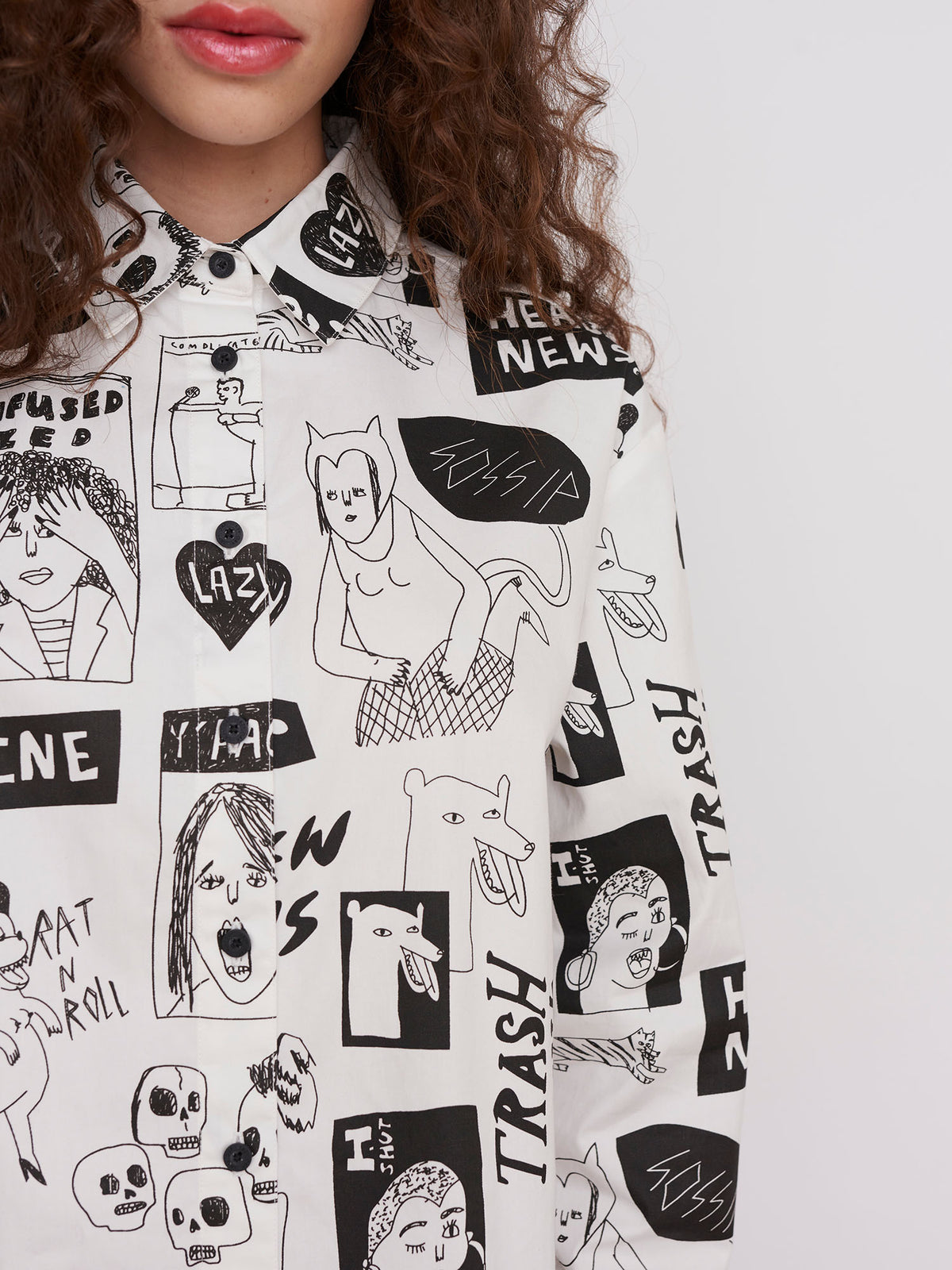 Lazy Oaf Band Poster Shirt Dress