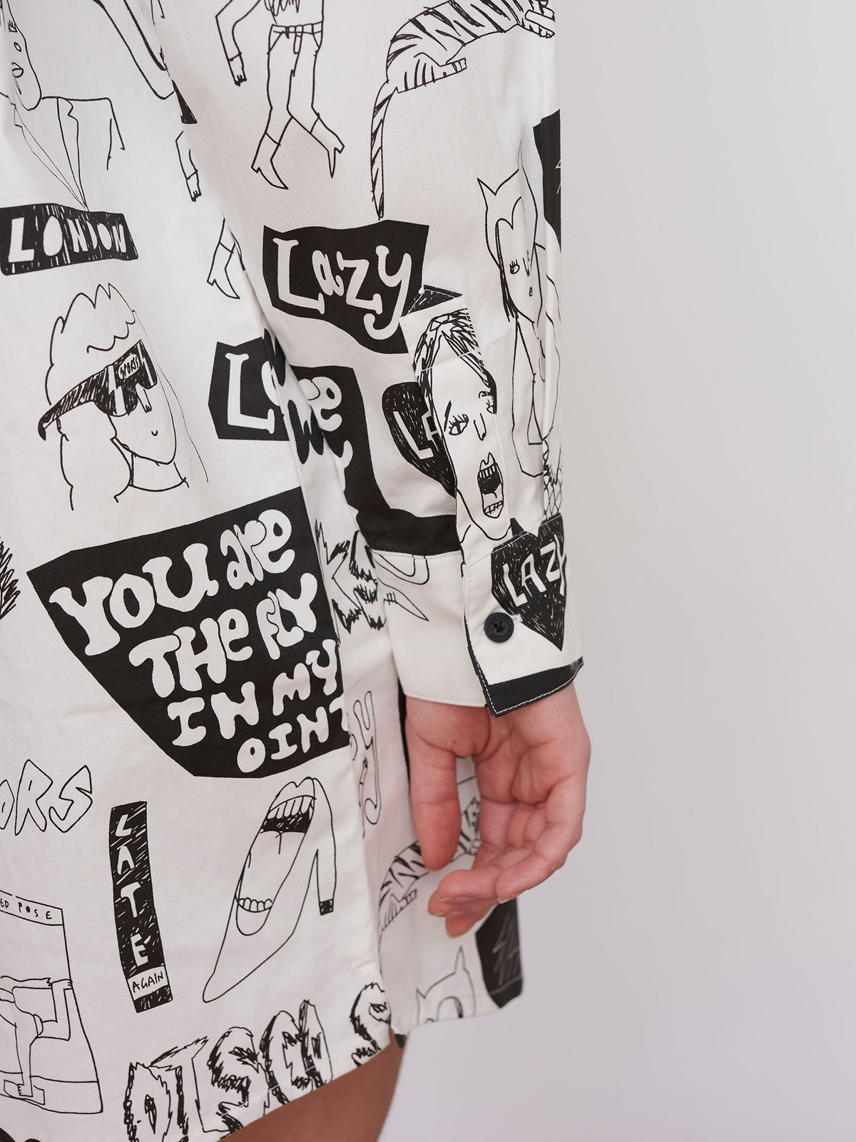 Lazy Oaf Band Poster Shirt Dress