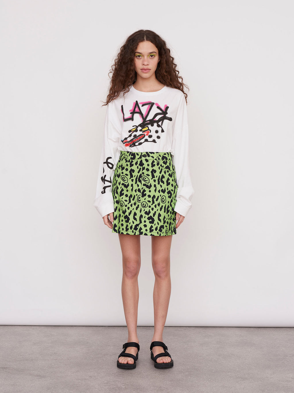 Lazy Oaf Squish Face Leopard Skirt