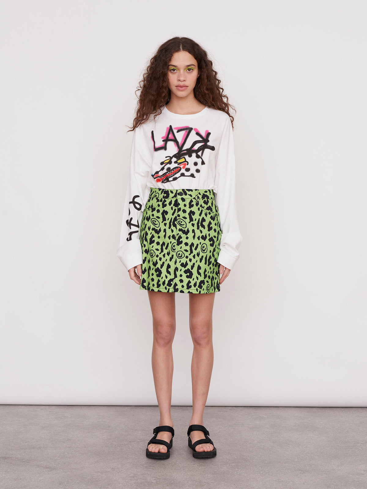 Lazy Oaf Squish Face Leopard Skirt