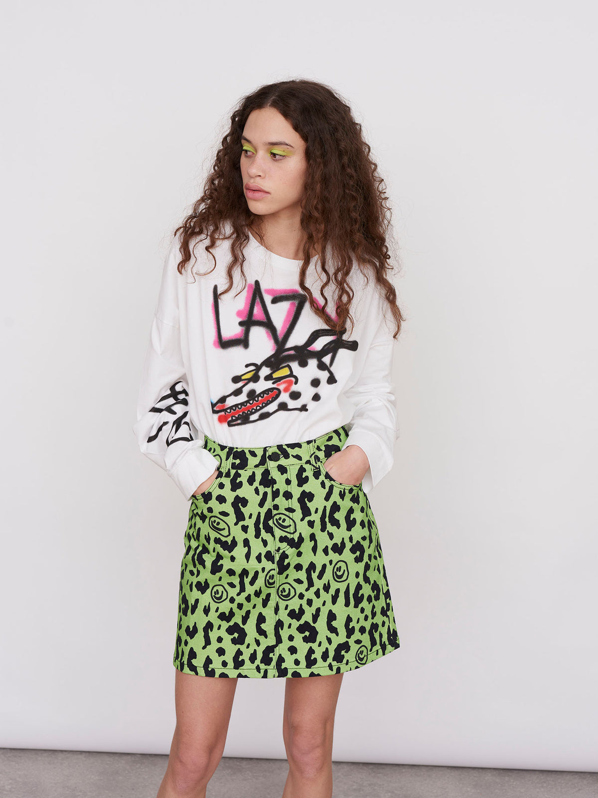 Lazy Oaf Squish Face Leopard Skirt
