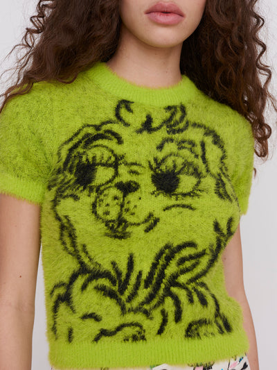 Lazy Oaf Fluffy Doggy Knitted Top