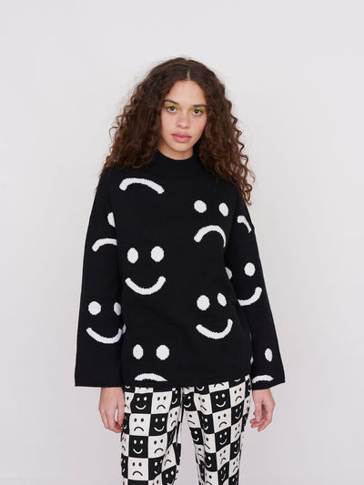 Lazy Oaf Happy Sad Knit Jumper