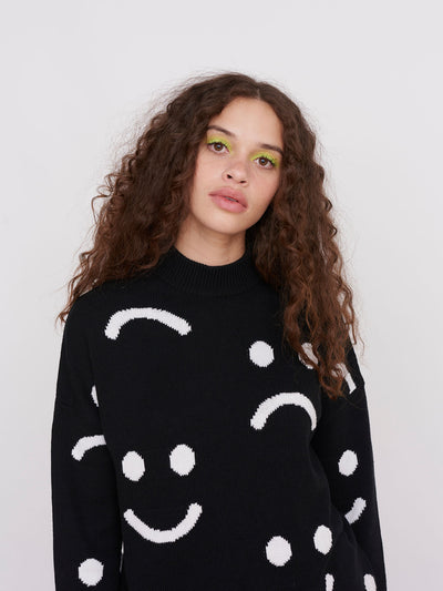 Lazy Oaf Happy Sad Knit Jumper