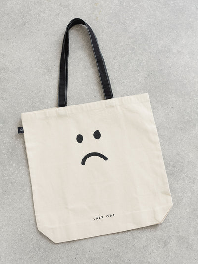 Lazy Oaf Natural Happy Sad Tote Bag