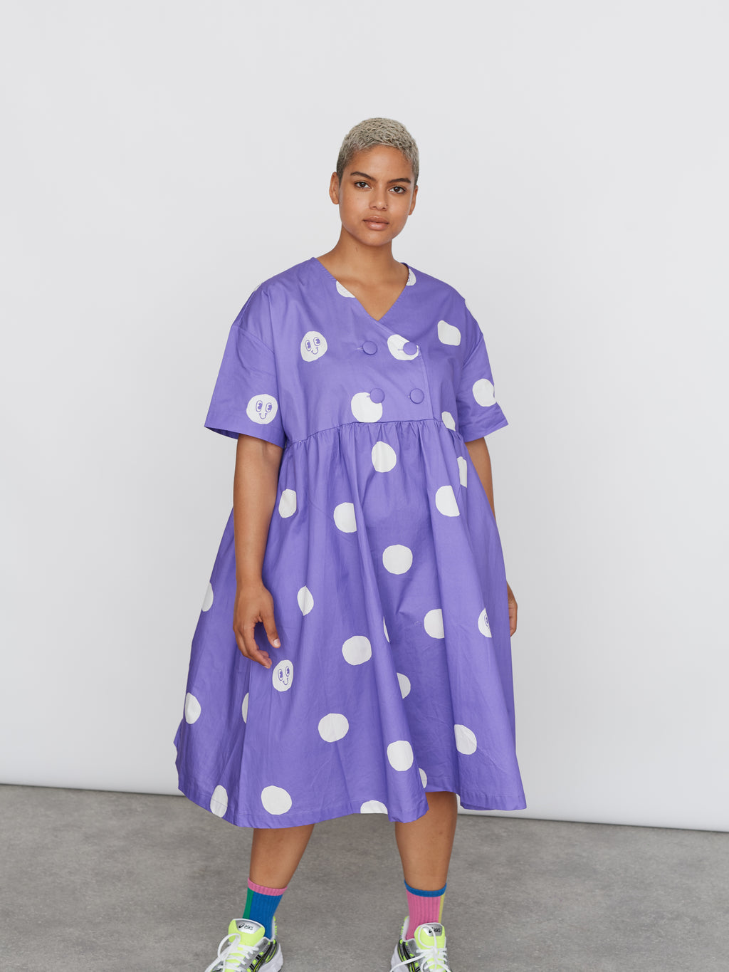 Lazy Oaf Wonky Smile Polka Dot Dress Lazy Oaf Wonky Smile Polka Dot Dress