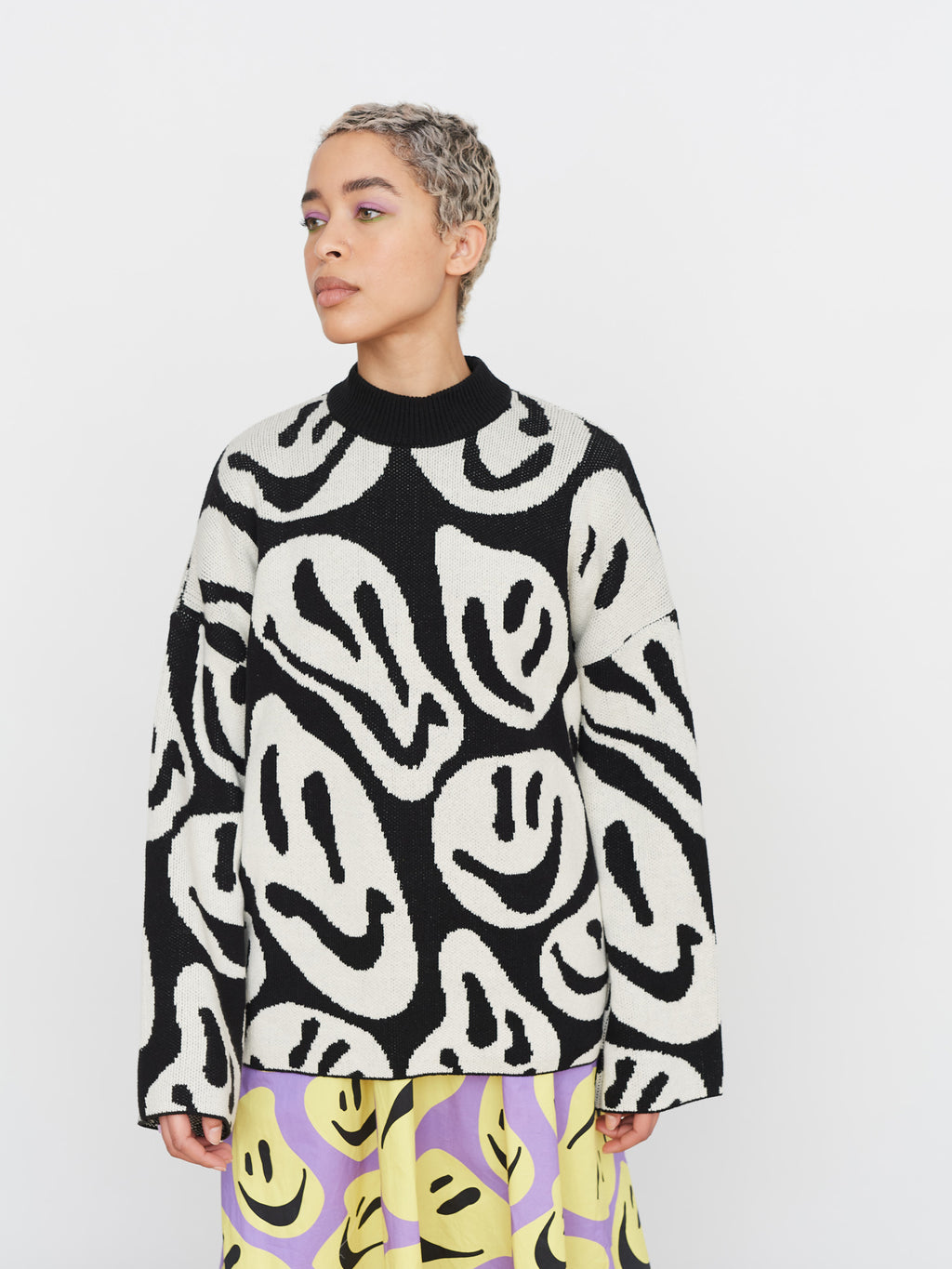 Squish Smile Knitted Jumper – Lazy Oaf
