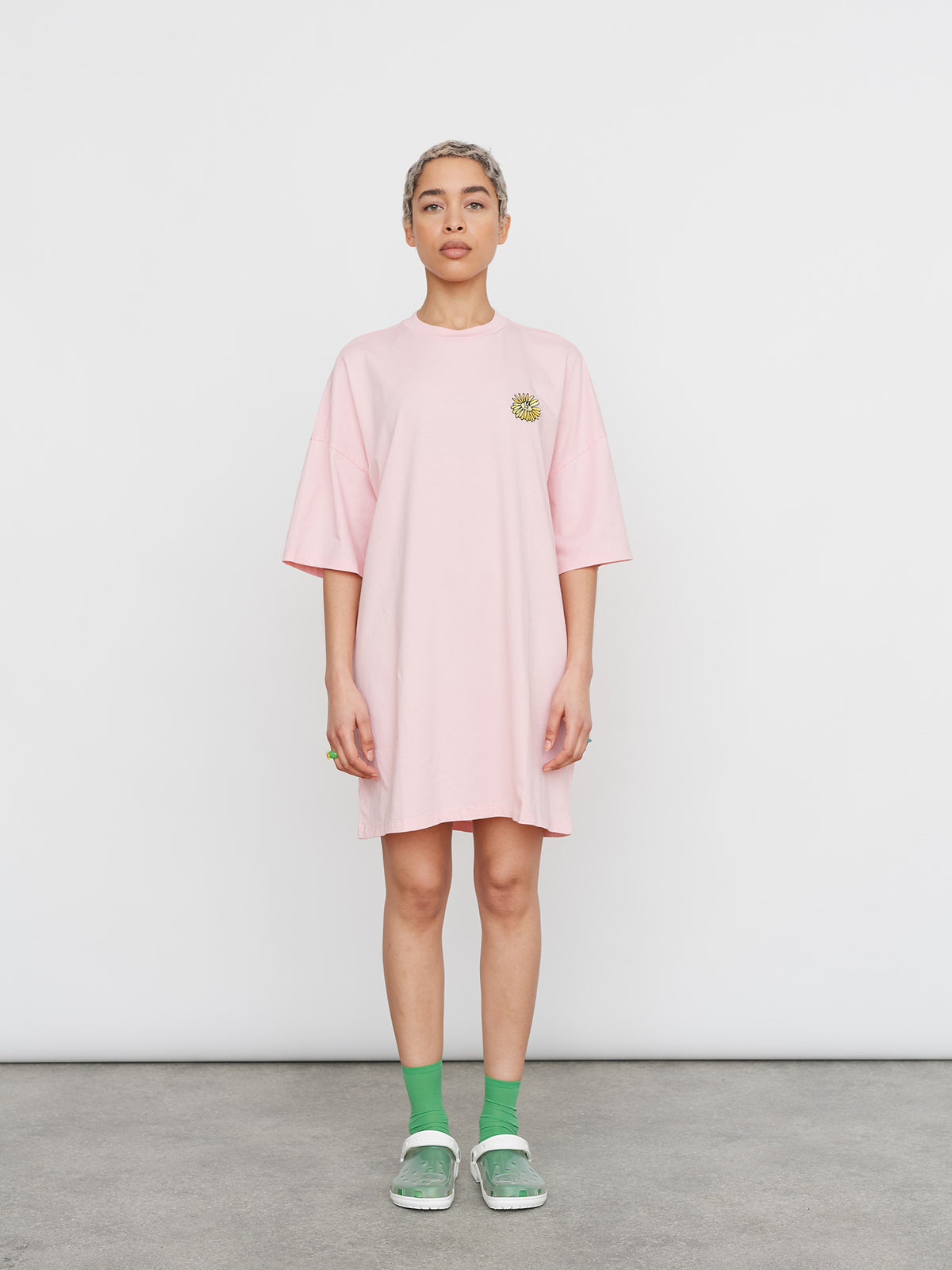 Lazy Oaf Pink Sunflower Tshirt Dress