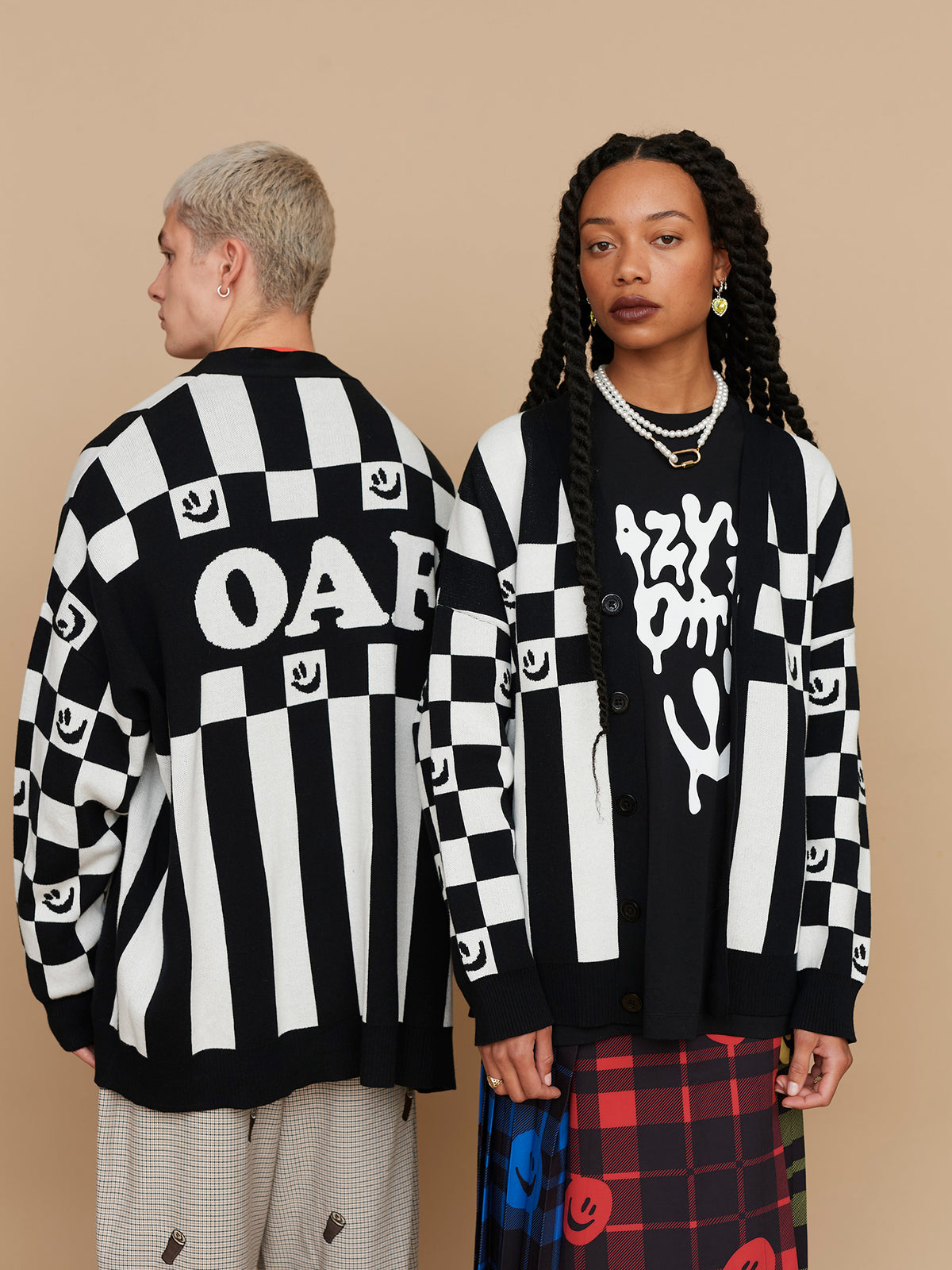 Checkered Oaf Cardigan