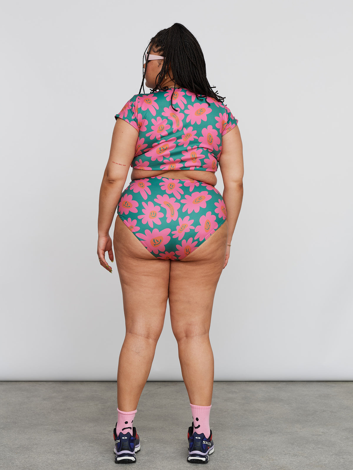 Warped Flower Face Bikini Bottoms
