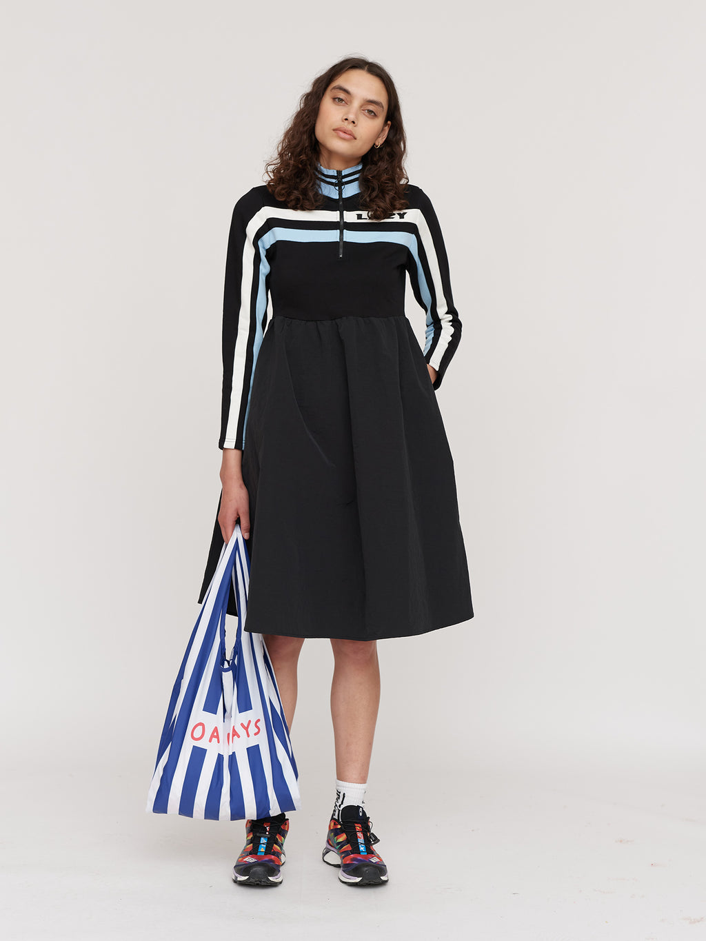 Quarter Zip Sports Sally Dress Lazy Oaf Quarter Zip Sports Sally Dress Lazy Oaf